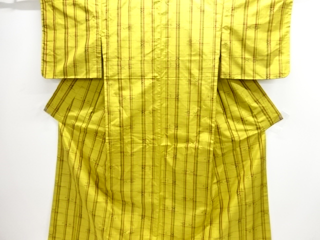 JAPANESE KIMONO / ANTIQUE KIMONO / SILK / YONEZAWA TSUMUGI / WOVEN KASURI PATTERN